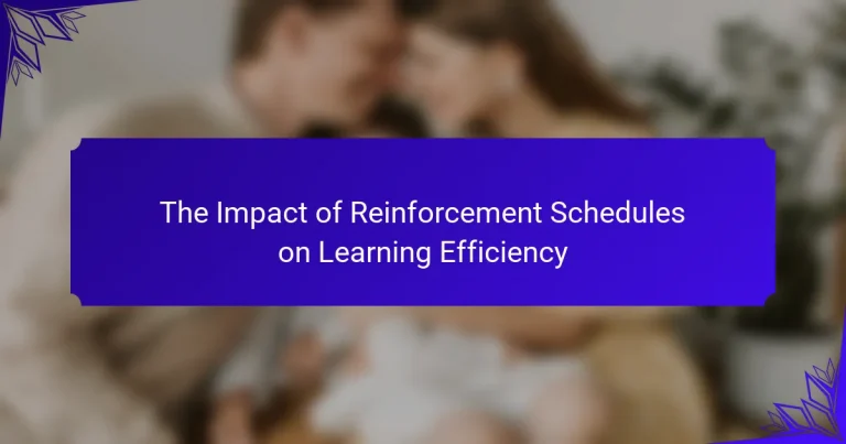 The Impact of Reinforcement Schedules on Learning Efficiency