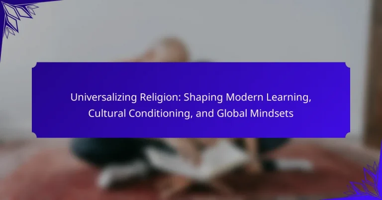 Universalizing Religion: Shaping Modern Learning, Cultural Conditioning, and Global Mindsets