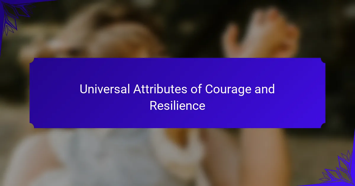 Universal Attributes of Courage and Resilience