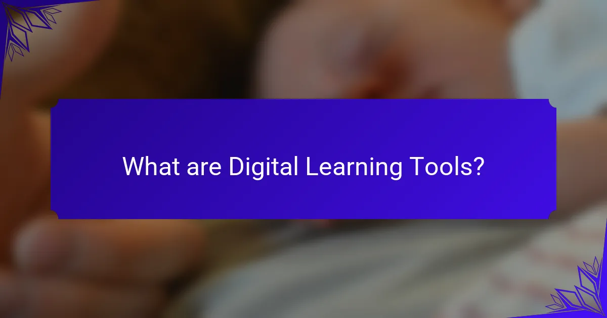 What are Digital Learning Tools?